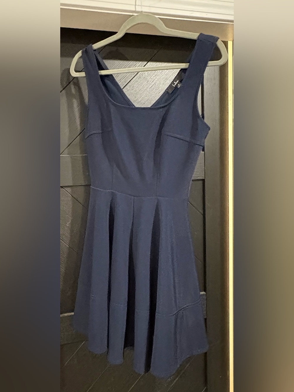 Lulus Navy Blue Skate Dress- Size Medium
